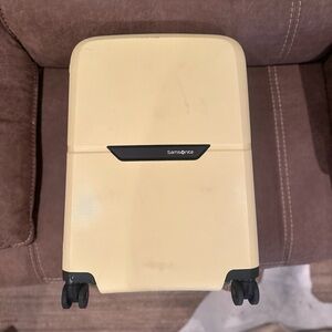 Samsonite Magnum Eco Carry On Luggage in Pastel Yellow